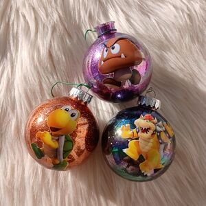Super Mario Bros Christmas Tree Ornament Lot Bowser Goomba Koopa Turtle Nintendo